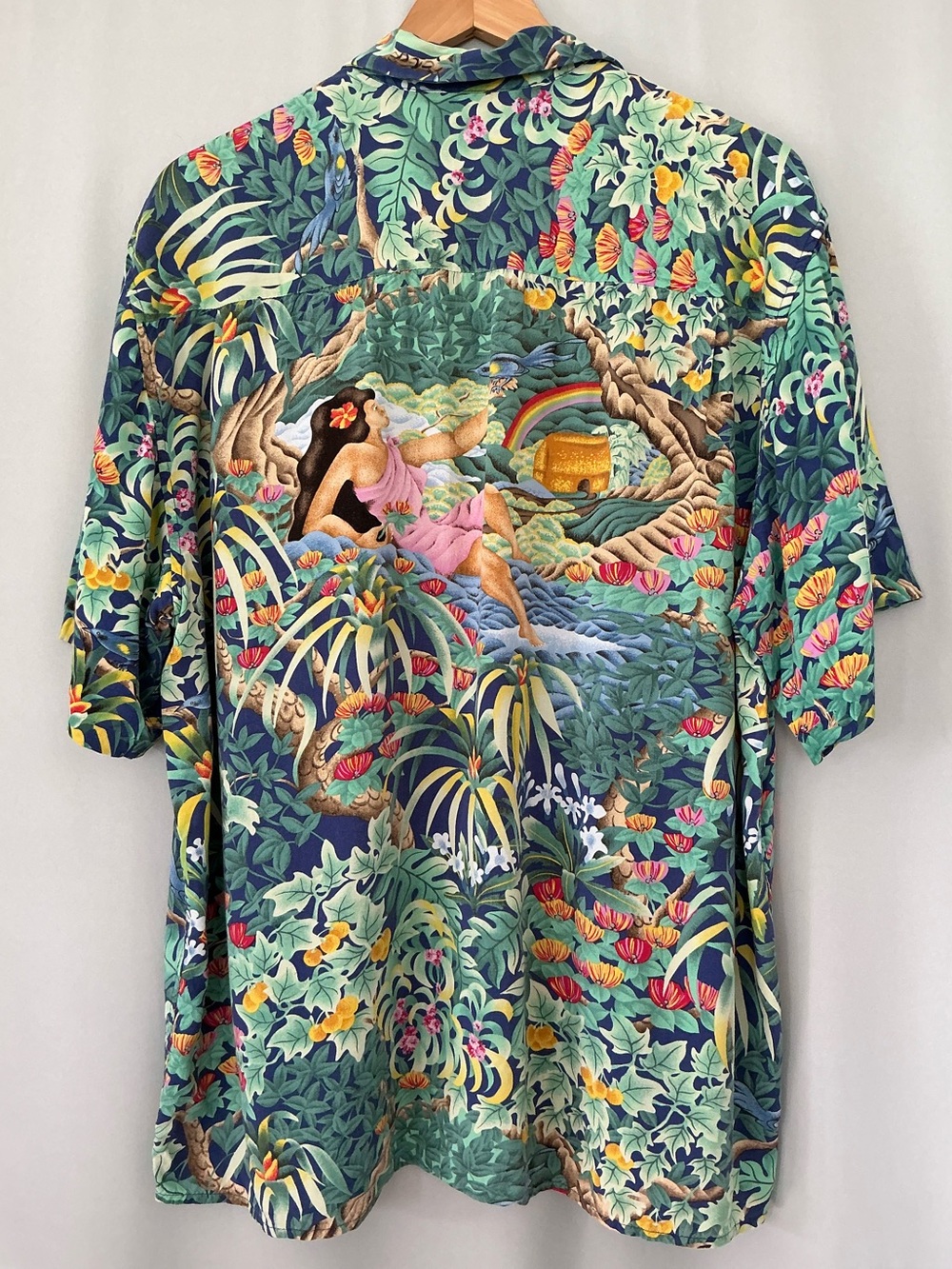 Reyn Spooner Dietrich Varez Hula Girl Men's Hawaiian Shirt Size L